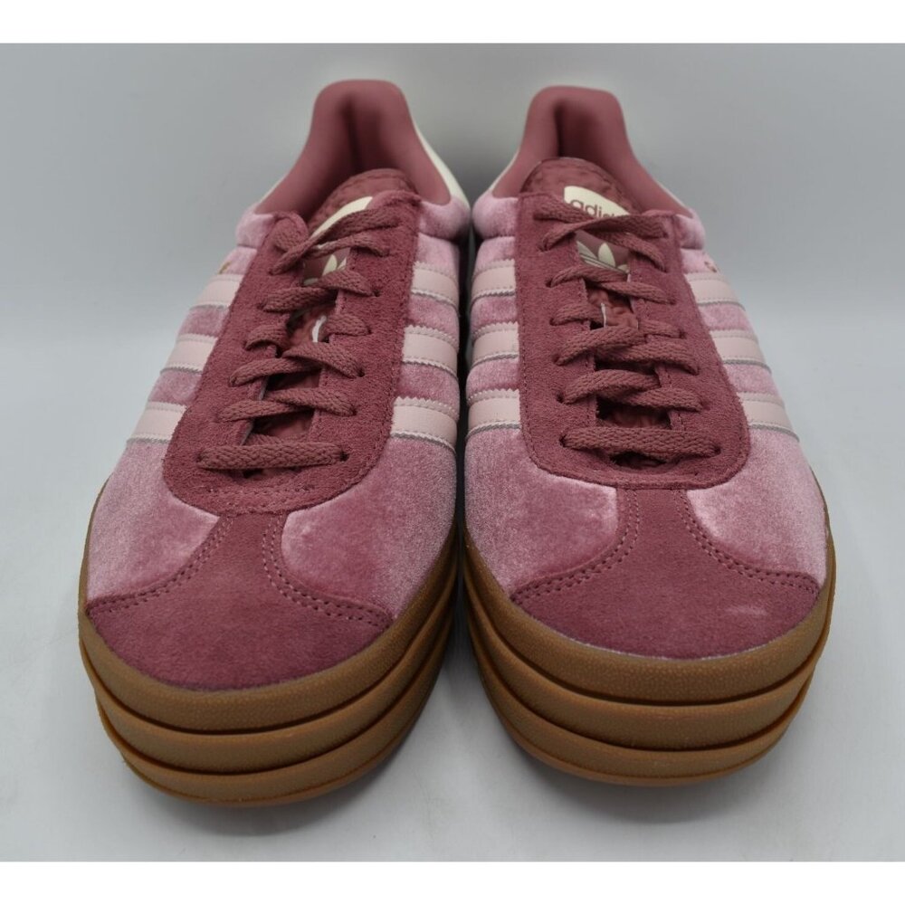 Adidas Womens Size 9.5 Gazelle Bold Gum Velvet Pink Platform Casual Sneakers - Picture 5 of 14